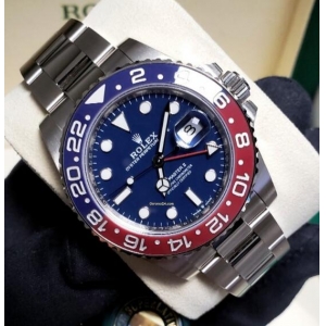 大人気 ロレックス GMTマスターII 赤青ベゼル ブルー 126719BLRO